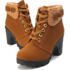 Faux Fur Lace Up Ankle Boots - Botas - $51.08  ~ 43.87€