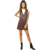 Faux Leather Mini - Dresses - 