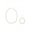 Faux Pearl Necklace with Bracelet and Earrings - Kolczyki - $4.99  ~ 4.29€