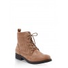 Faux Suede Lace Up Ankle Booties - Boots - $19.99 
