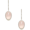 Favero Rose Quartz & Diamond Earrings - Uhani - 