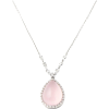 Favero Rose Quartz & Diamond Necklace - Necklaces - 