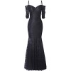 Fazadess Girl's Vintage Floral Lace Boat Neck Cocktail Formal Bodycon Stretchy Dress - 连衣裙 - $43.99  ~ ¥294.75