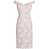 Fazadess Off Shoulder Floral Lace Bodycon Cocktail Party Dress for Women - Obleke - $36.99  ~ 31.77€