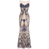 Fazadess Women 's 1920s Sequin Sexy Backless Art Deco Maxi Long Evening Prom Dress - Haljine - $61.99  ~ 393,80kn