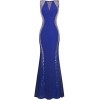 Fazadess Women's Brief Elegant Splicing Sleeveless Maxi Evening Prom Dresses - Vestidos - $63.99  ~ 54.96€