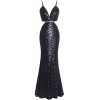 Fazadess Women's Fashion Sequins Backless Vneck Evening Party Dress - Dresses - $56.88 