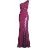 Fazadess Women's One Shoulder Elegant Sequins Prom Party Dresses - sukienki - $65.99  ~ 56.68€