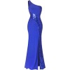 Fazadess Women's One Shoulder Sleeveless Sequins Maxi Prom Dresses - Dresses - $49.99 