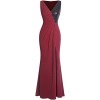 Fazadess Women's Paillette Ruched Deep V Neck Stretchy Split Wrap Formal Evening Party Dress - 连衣裙 - $59.99  ~ ¥401.95