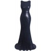 Fazadess Women's Sequins Prom Rhinestone Backless Floor-Length Gowns - Dresses - $72.88 