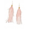 Feather Tassel Drop Earrings - Earrings - $2.99 