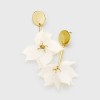Feminine Floral Drop Earrings-Wht - イヤリング - $23.00  ~ ¥2,589