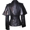 Fendi NWT $4,740 Black Caped Leather Jacket Coat Small 4 US 38 IT - Outerwear - $1,999.99  ~ ¥13,400.60