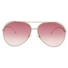 Fendi Run Away FF 0286/S 000 Sunglasses ‑ Gold/Dark Pink Shaded - Eyewear - $120.00 