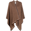 Fendi check-print logo cape - Enterizos - 