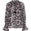 Figue Lianna Printed Cotton-Twill Top - Camisa - longa - 