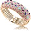 Fine Sparkling Rhinestone Crystal Cuff B - Bracelets - $34.50  ~ £26.22