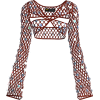 Finesse Ellery Maroon Crochet Top - Long sleeves shirts - $29.00 