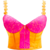 Finesse pink orange corset top - 半袖シャツ・ブラウス - 