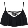 Firpearl Women's Bikini Ruffle Flounce Swim Top Lace Up Swimsuit Bikini Tops - Fato de banho - $12.99  ~ 11.16€