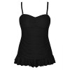 Firpearl Women's One Piece Swimsuit Ruffle Hem Swimdress Ruched Skirted Bathing Suit - 水着 - $15.99  ~ ¥1,800