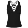 Firpearl Women's Tankini Swimsuits Top V Neck Cross Back Swimwear - 泳衣/比基尼 - $16.99  ~ ¥113.84