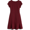 Fit and Flare Peplum Dress in Ponte - Obleke - 