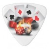 Flame Poker Casino White Guitar Pick - My photos - $15.40 