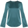 Flat Sateen Long-Sleeve Top Theory - Long sleeves shirts - 