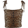 Flat mouth leopard strap camisole - Vests - $15.99 