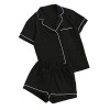 Floerns Women's Notch Collar Shorts Loose Sleepwear Two Piece Pajama Set - Unterwäsche - $21.99  ~ 18.89€