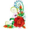 Floral Corner Digital Element - 植物 - 