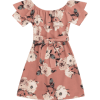 Floral Off Shoulder Mini Dress - ワンピース・ドレス - 