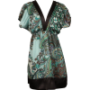Floral Satin Kimono Top Green - Top - $24.99 