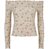 Floral Bardot Top - 长袖衫/女式衬衫 - 