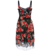 Floral Embroidered Cocktail Dress - sukienki - 