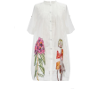 Floral Embroidered Shirt Dress - Dresses - 