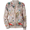 Floral Print Blouson Jacket - Jaquetas e casacos - 