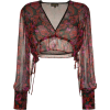 Floral Print Crop Top - Pullovers - 