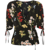 Floral Top - Camisa - curtas - 