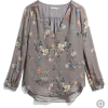 Floral Top - Camisa - curtas - 