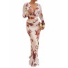 Floral long dress for evening - Vestidos - 