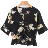 Floral printed ruffled drawstring short - Koszule - krótkie - $25.99  ~ 22.32€