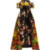 Floral-print off-the-shoulder dress - Obleke - 
