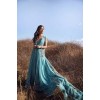 Floral springs pool blue bridal dress - Kleider - 