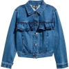 Flounced denim jacket - Denim blue - Lad - アウター - 