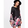Flower Print Tunic Dress - Vestiti - $15.00  ~ 12.88€