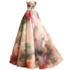 Flower pattern gown - Dresses - 
