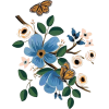 Flowers & Butterfly - Illustrations - 